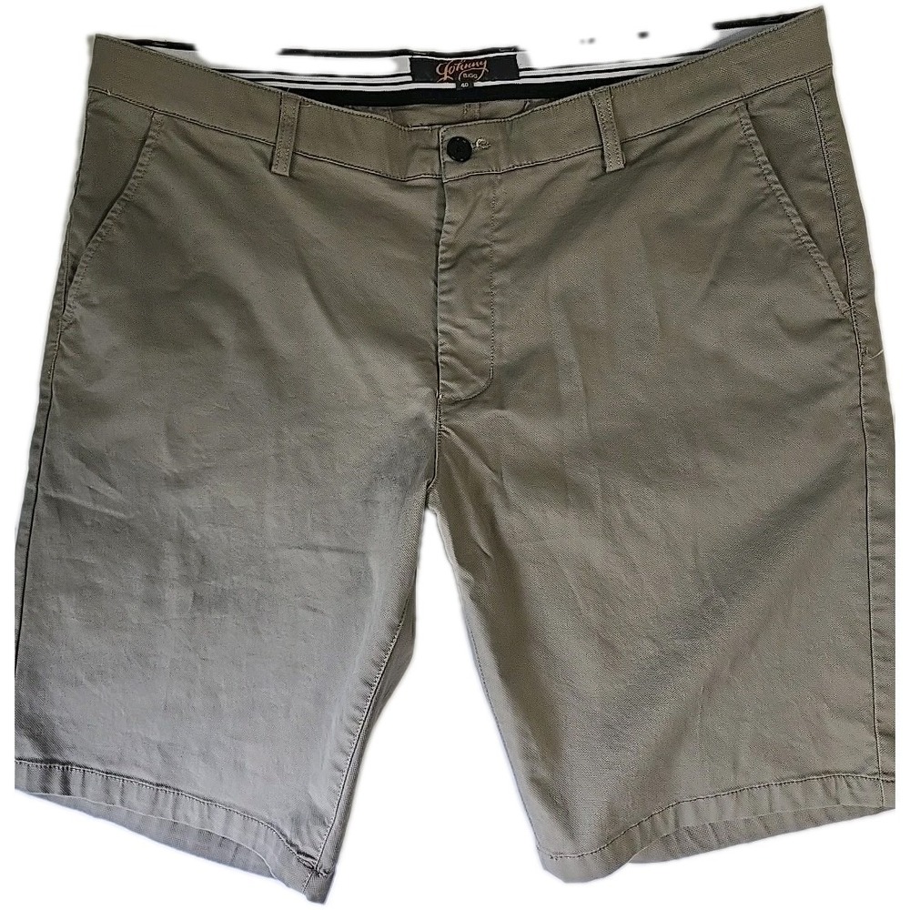 JOHNNY BIGG Men's Size 40  Khaki Woven Shorts   Comfort Waistband  - 11" inseam